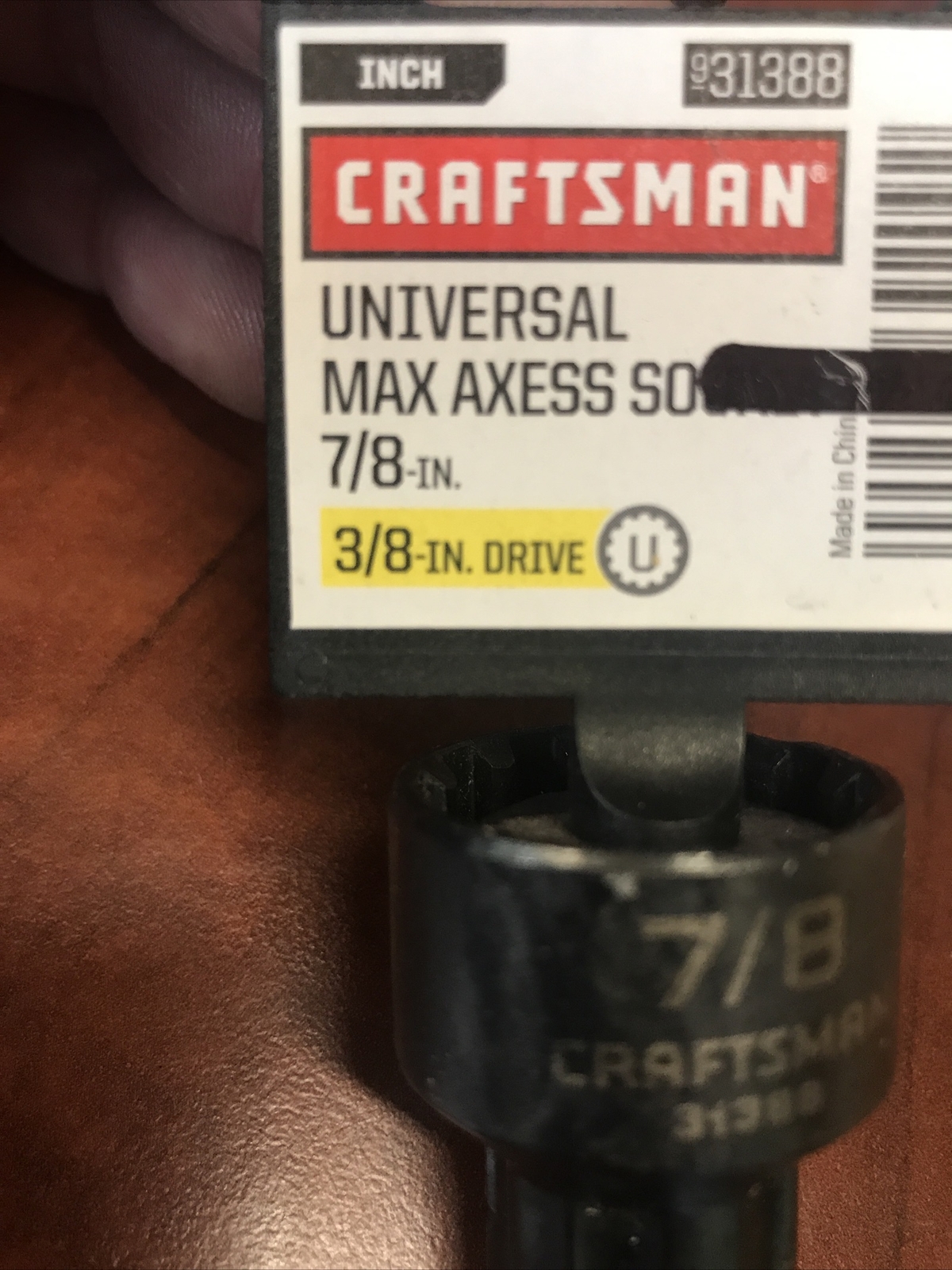 New Craftsman 3/8in. Drive Universal Max Axess 12 Points 7/8” Socket SAE 31388
