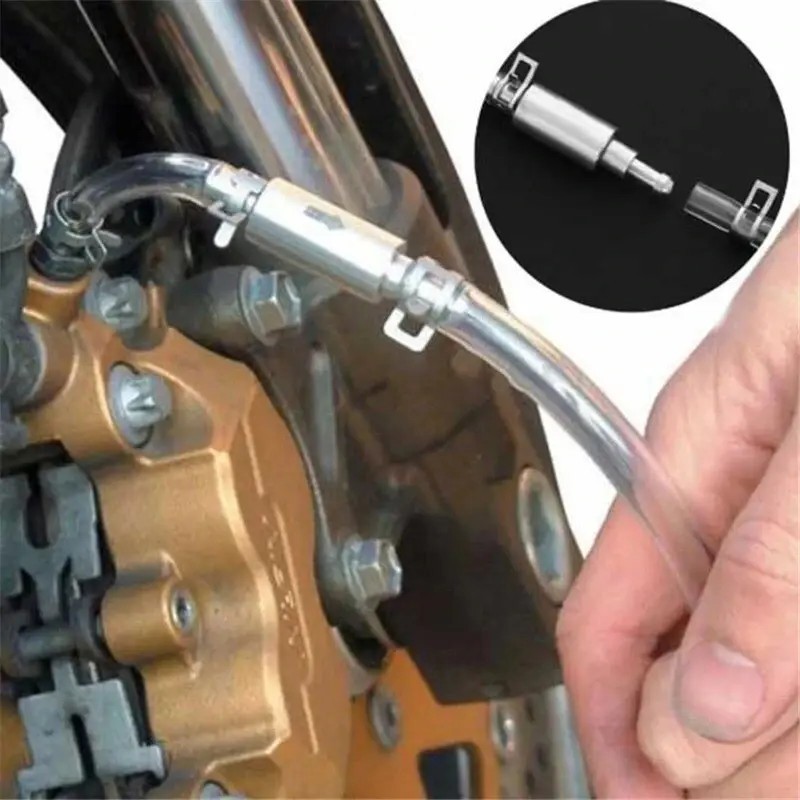 Motorcycle One Way Brake Fluid Drain Hose with Check Valve Brake Clutch Brake