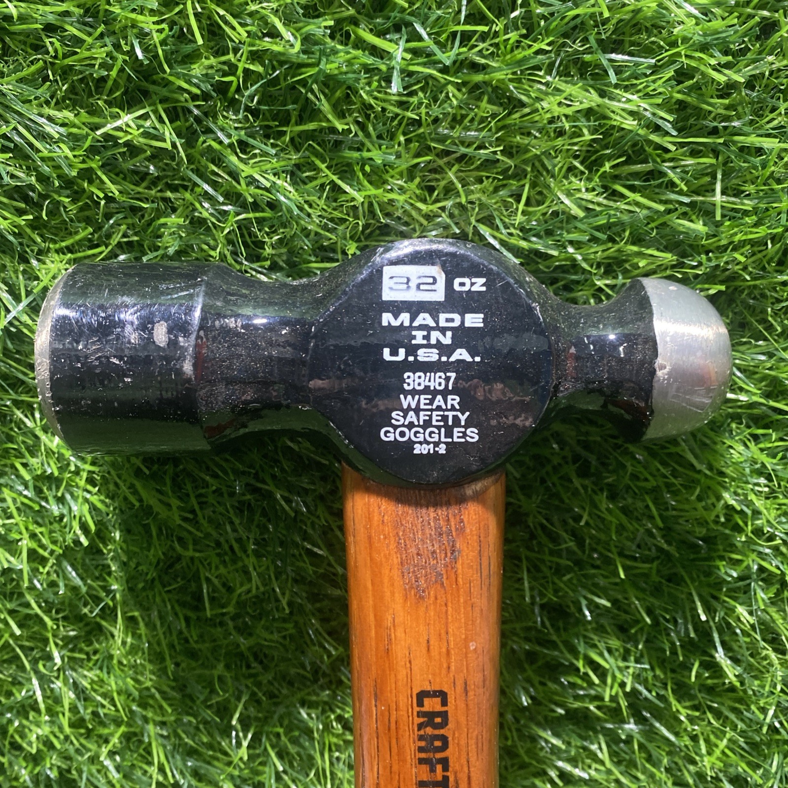 Vintage Craftsman USA 38467 32oz M Ball Peen Pien C1C Hammer Excellent Condition