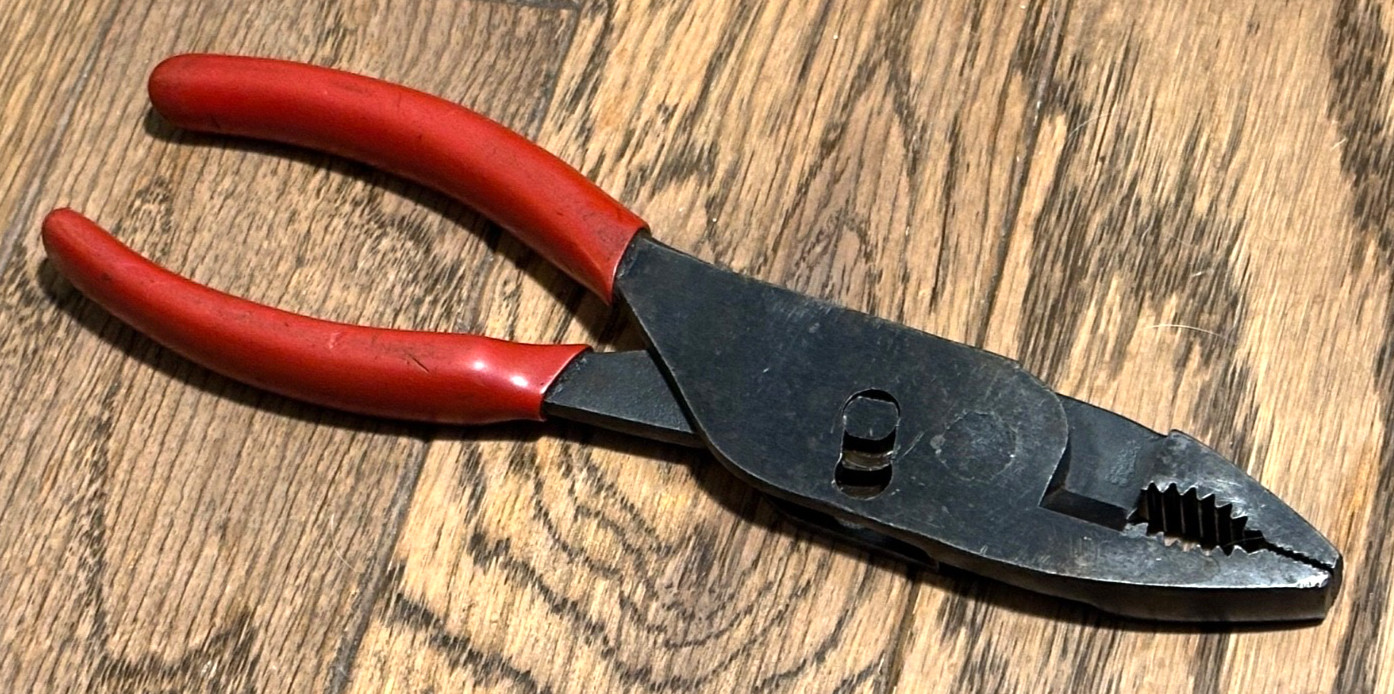 🇺🇸 Snap On Tools HIGH Leverage Slip Joint Pliers 8 Long Combination Adjust Red