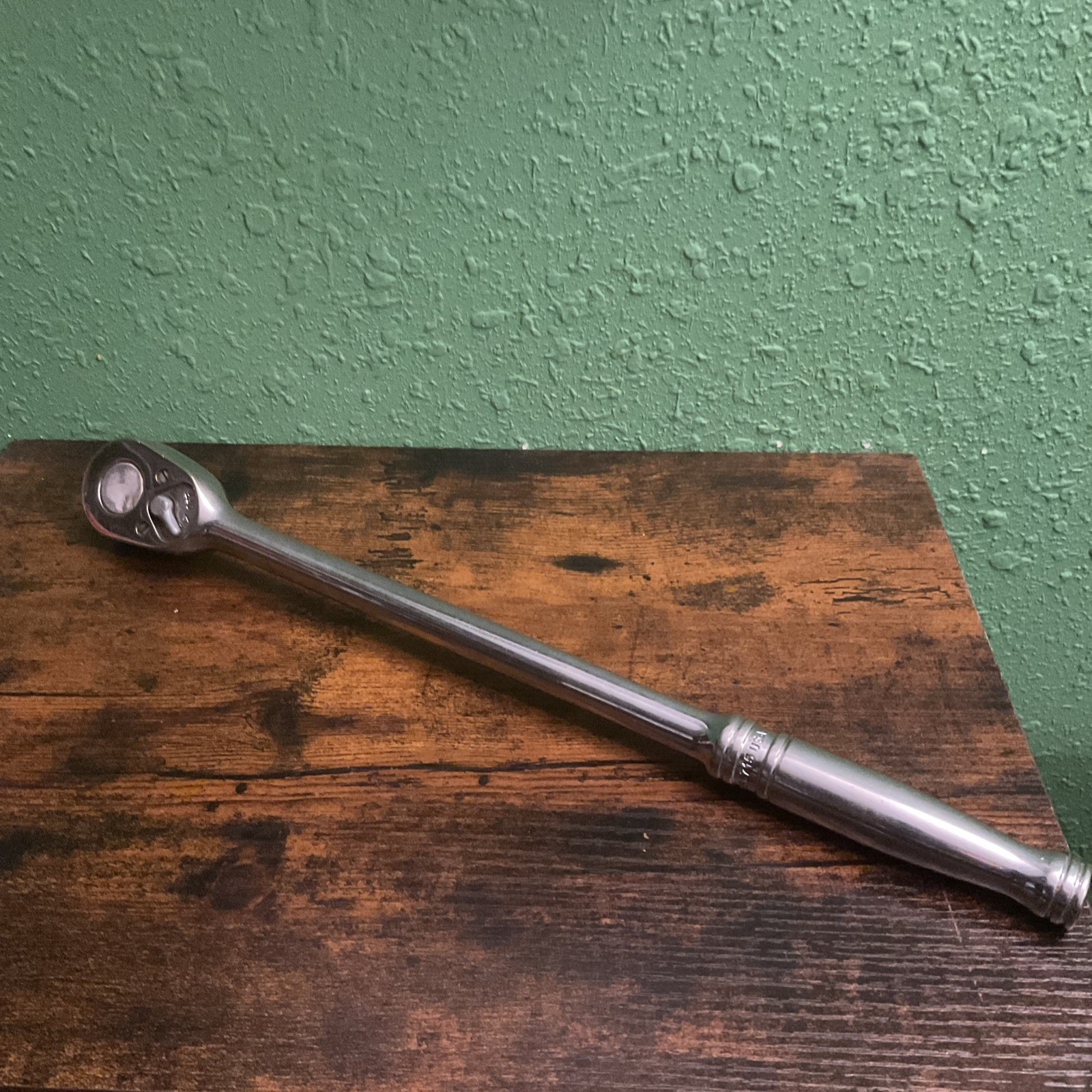 Vtg Snap On Tools SL715 1/2″ Dr Ratchet 15″ Long Lifetime Warranty From Snap-on