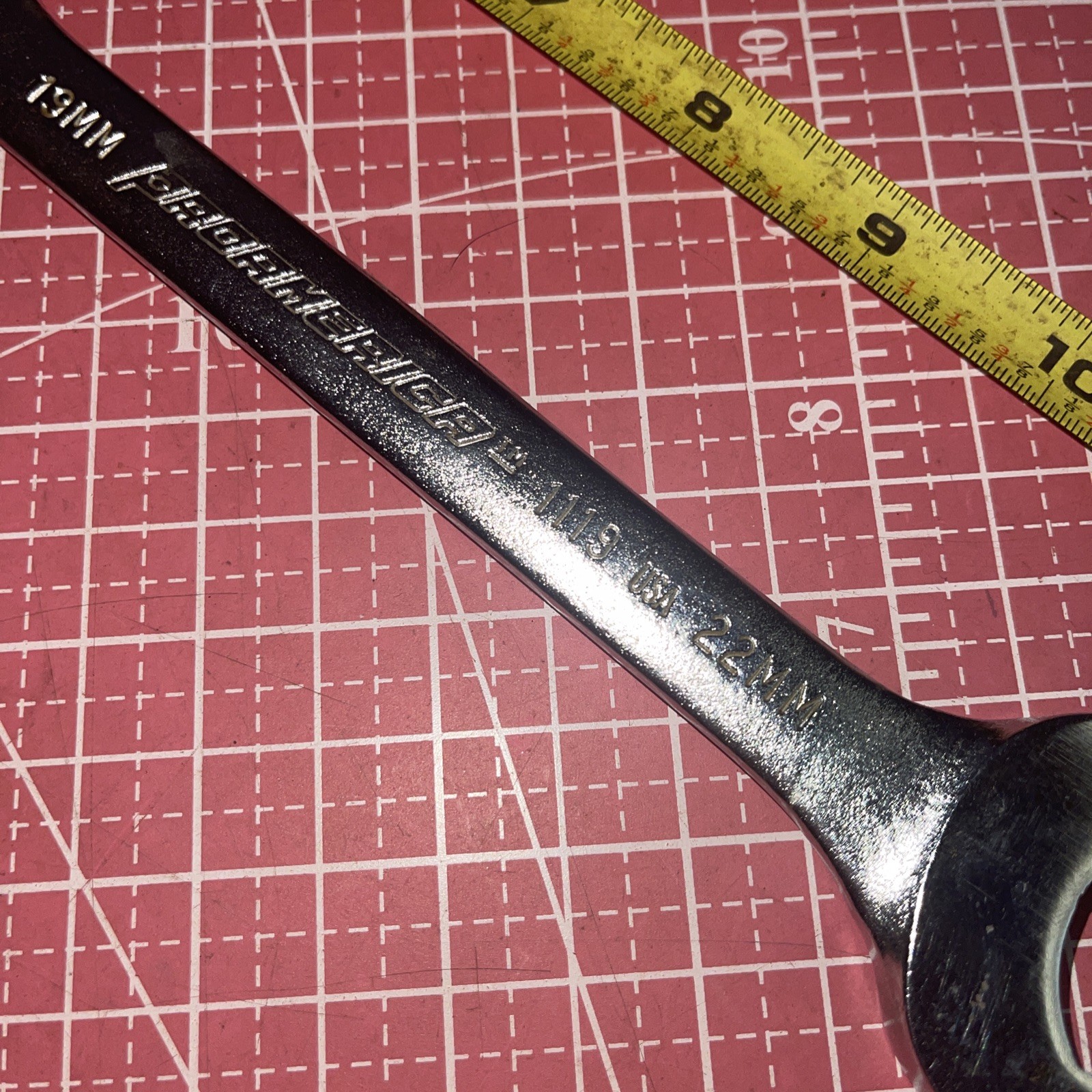 Proamerica USA 1119 19 X 22 MM Metric Open End Wrench 19MM 22MM Vintage