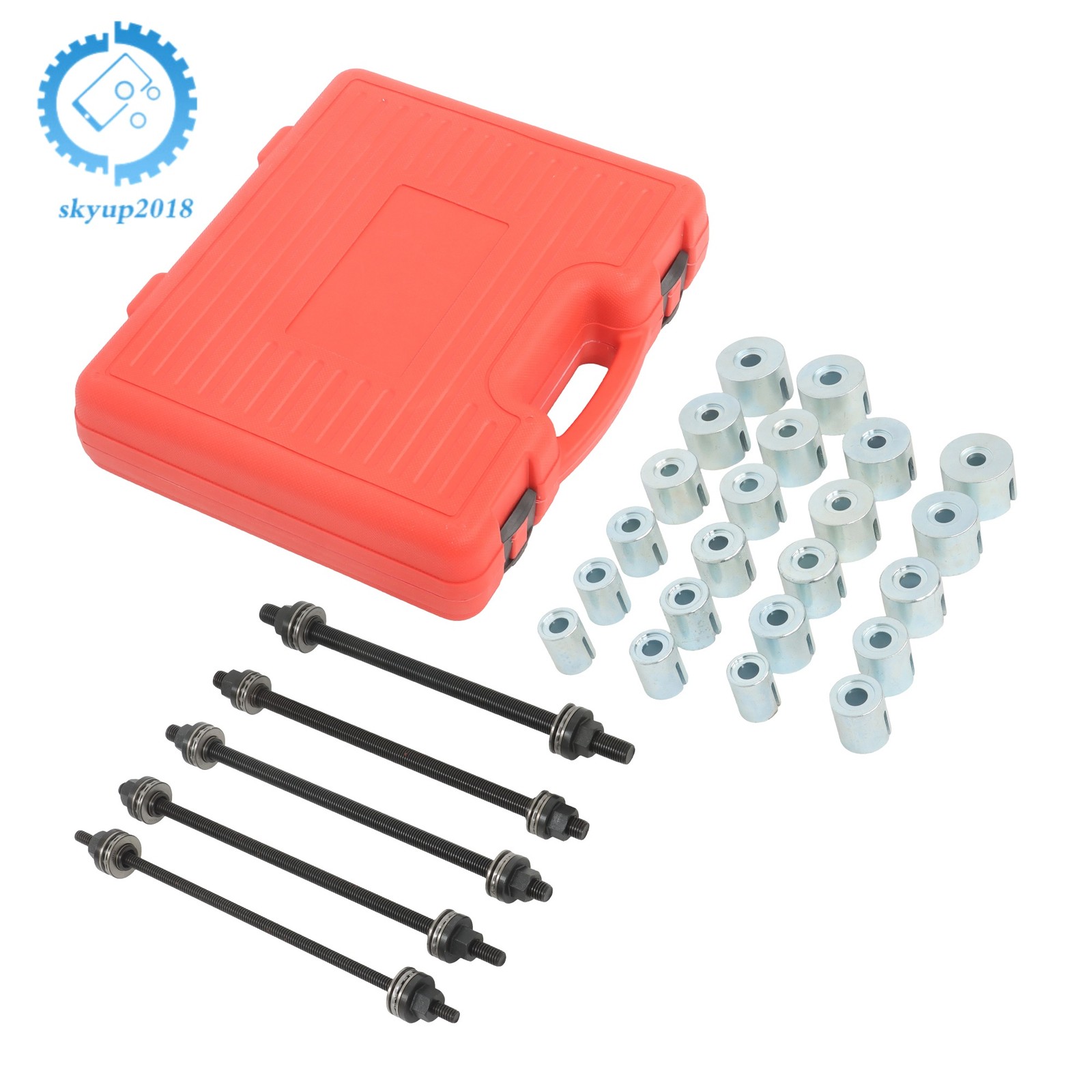 27Pcs Universal Press and Pull Sleeve Kit Bush Bearing Removal Insertion Tool
