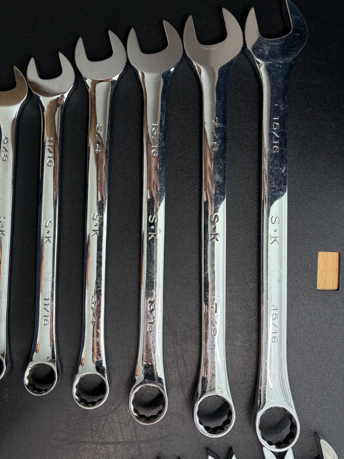 SK Tools Polished Wrench Set 10mm-22mm, 5/16”- 15/16” Metric & Sae 24 Piece
