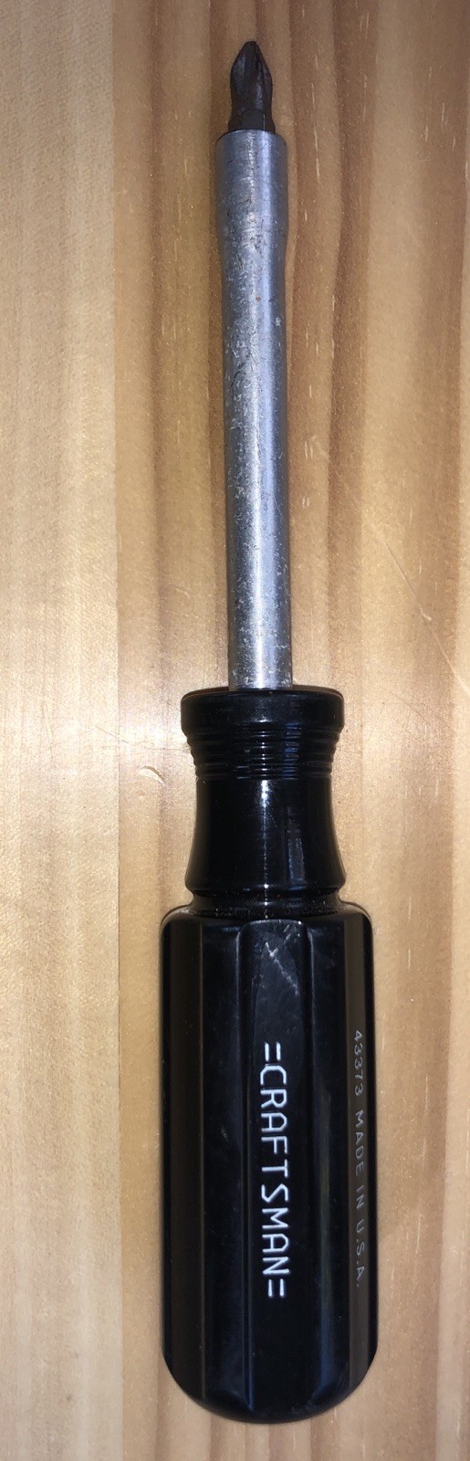 VTG Craftsman Magnetic Screwdriver 1/4” Bit Driver 43373 Black Handle Phillips