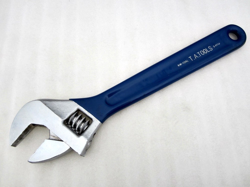 Vintage Thorsen T.A. Tools 12″ Adjustable Wrench AW-12AL Soft Grip Spain