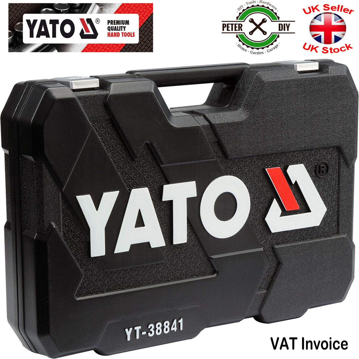 Socket Set 1/2 1/4 3/8 Yato Ratchet Tools Toolbox YT-38841 + YT-7220 -217 PCS