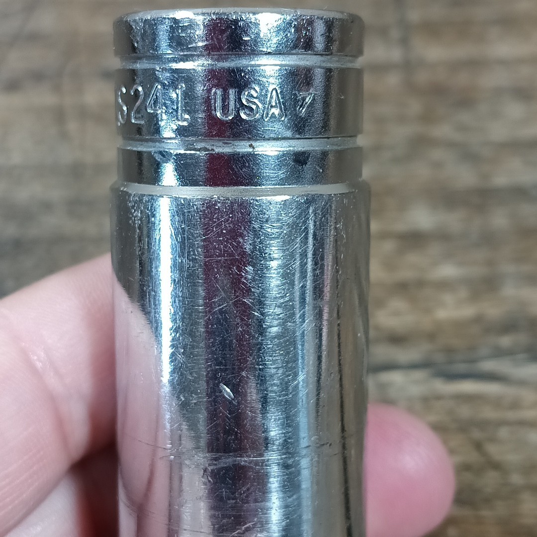 Snap On 3/4” Deep 1/2” Drive Socket 6 Point Chrome TS241 USA