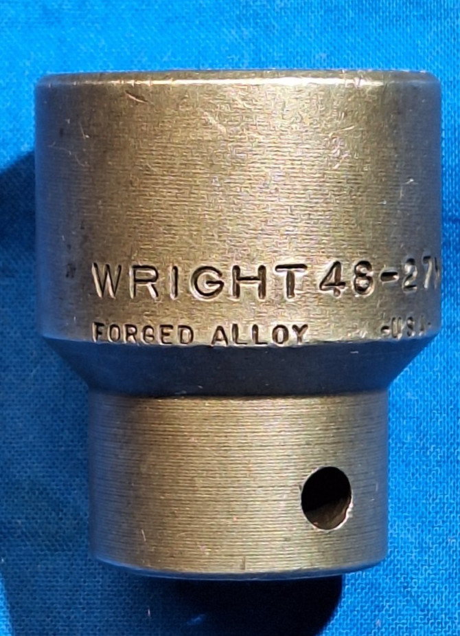 Wright Tools 48-27 1/2″ drive shallow 27mm 6 point impact socket