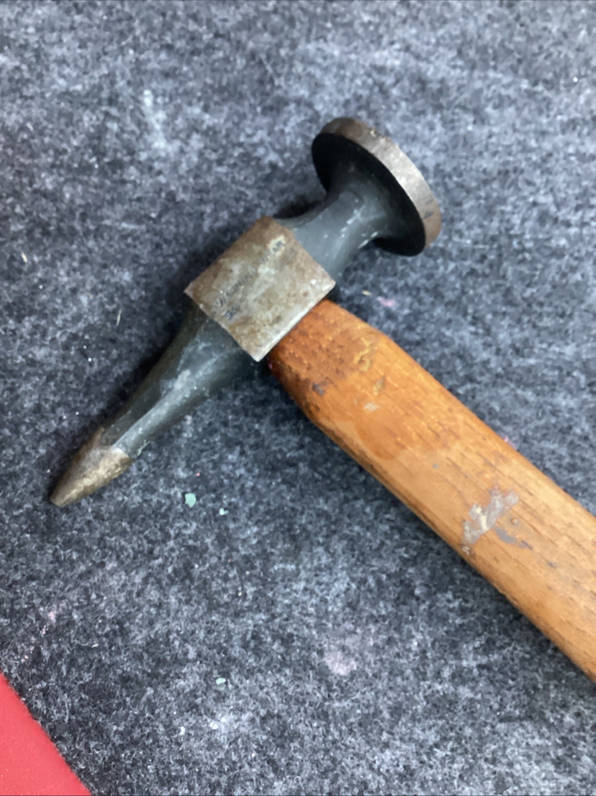 Vintage Snap On Tools BF6118 Auto Body Wood Handle Short Pick Hammer