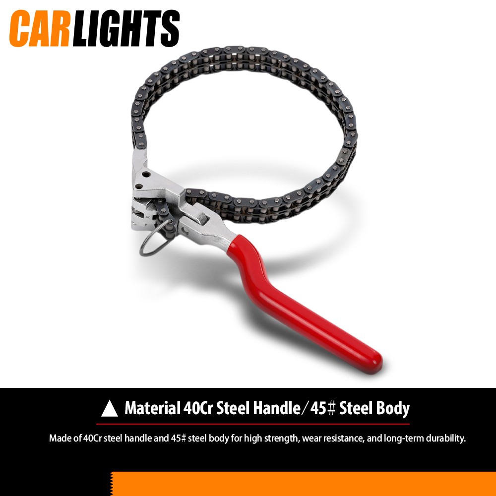 Fittings 60-160mm Heavy-Duty Ratcheting Chain Wrench Oil Filter Change Pipe