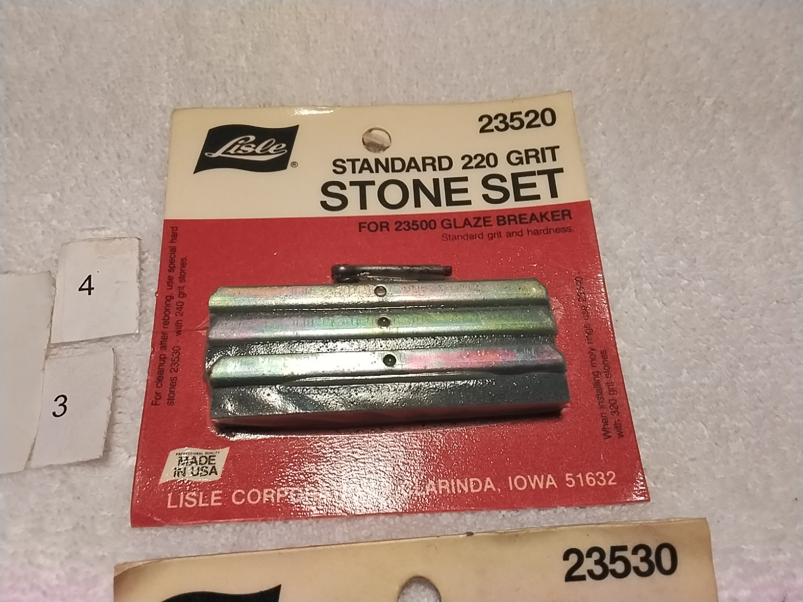 2pc LISLE 23520 220 GRIT- 23530 240 GRIT FOR LISLE 23500 GLASE BREAKER USA 🇺🇸