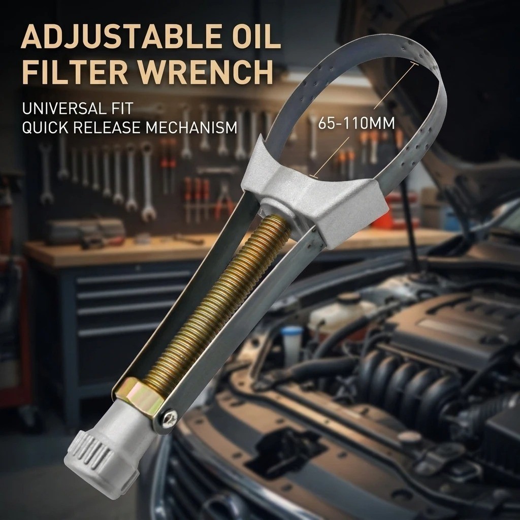 Oil Filter Removal Tool Strap Wrench Diameter Adjustable 60mm To 120mm Car Auto