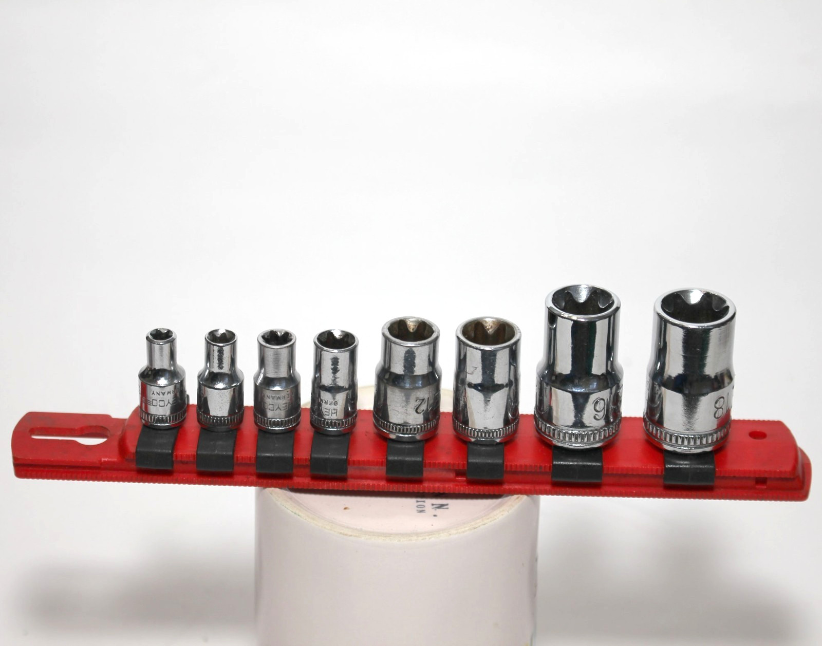 HEYCO 8 pc. External TORX Socket Set E6, E7, E8, E10, E12, E14, E16, E18 Germany
