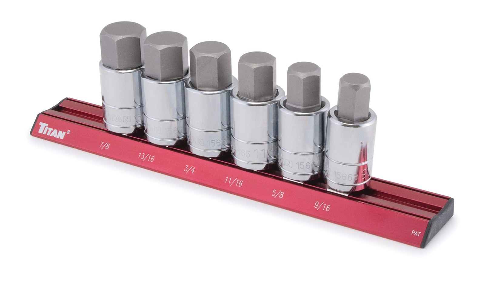 Titan Tools 6pc SAE Large Hex Bit Socket Set 16130