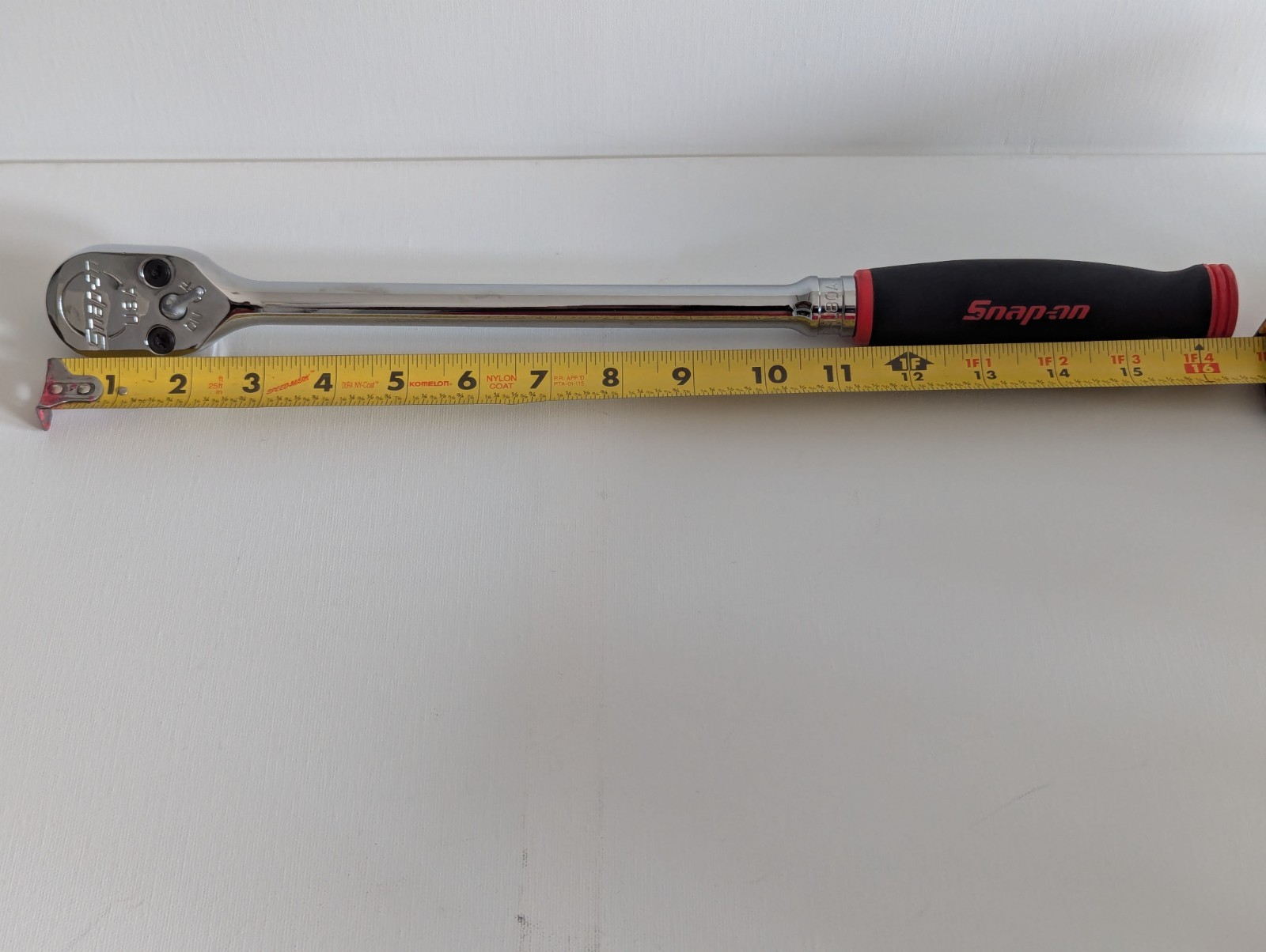 Snap-on RED 1/2″ Drive Soft Grip Ratchet 16″ Long SHL80A USA NEW Free Shiping