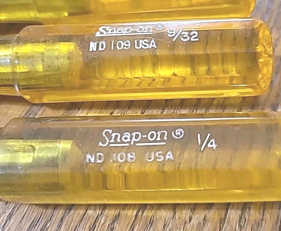 Snap-on Nut Drivers. Set Of 6. EUC USA MADE Mechanic Tools Lot