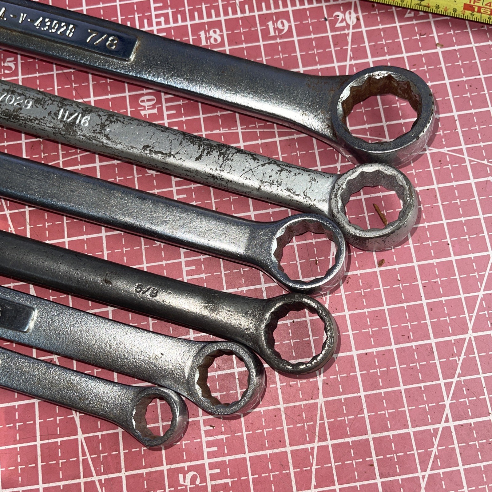 Craftsman USA 6 Piece SAE 12 Point Box End Wrench Set Proto Armstrong 3/8 – 7/8