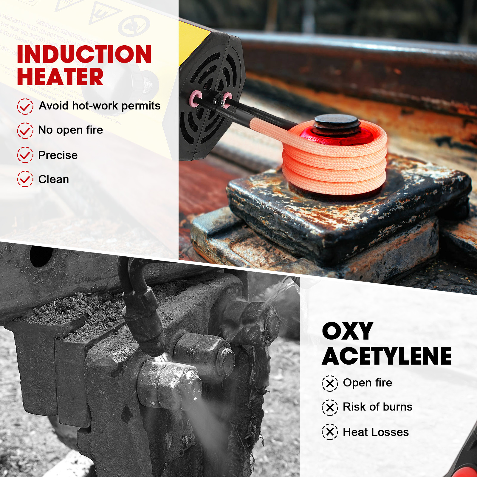 Magnetic Induction Heater Kit with 8 Coils 1200W 110V