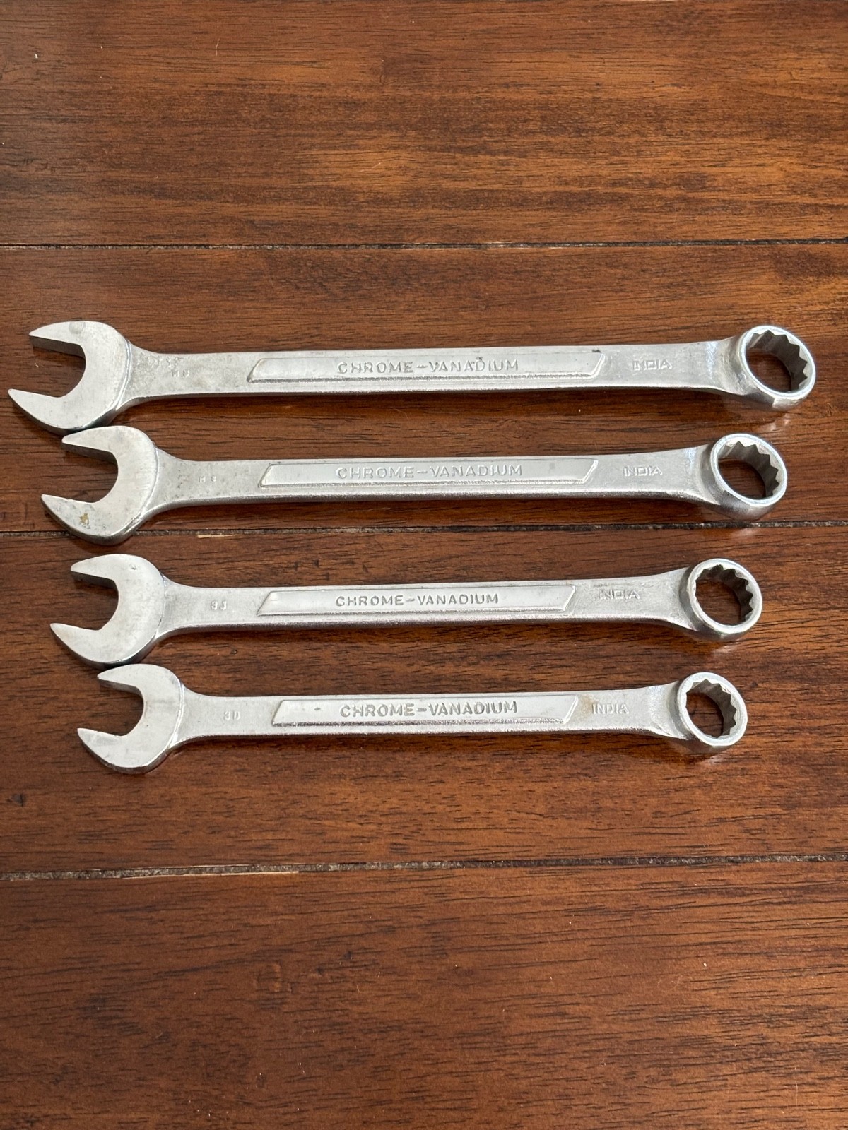 Chrome Vanadium Combination Wrench Lot – 4 Pieces