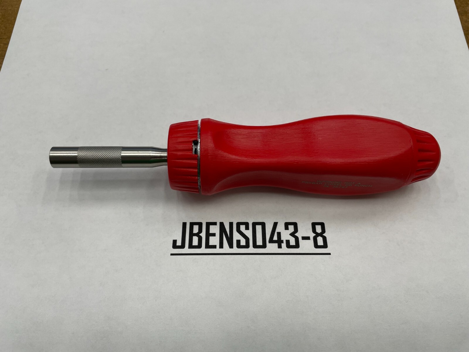 Snap-on Tools USA NEW RED Hard Grip Stubby Shaft Ratcheting Screwdriver