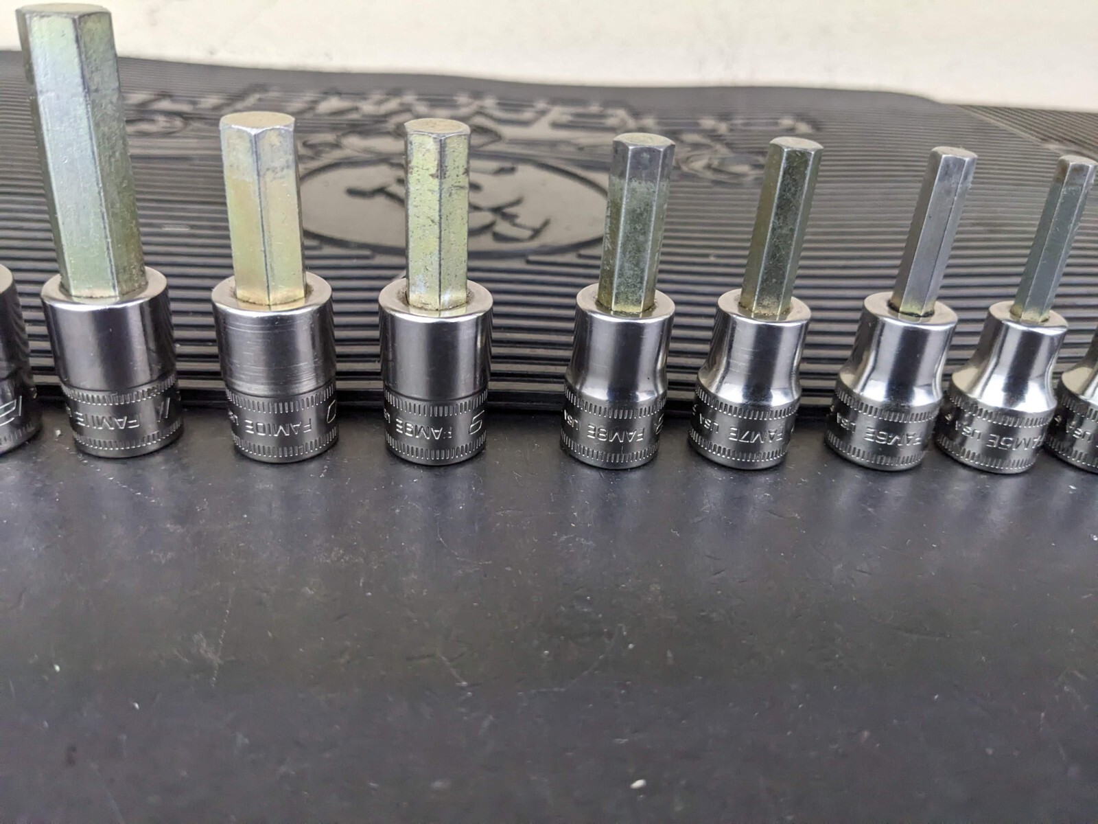 #be222 Snap-On 11pc Metric Hex Allen Socket Set 3/8″ Drive 4mm to 14mm 211EFAMY