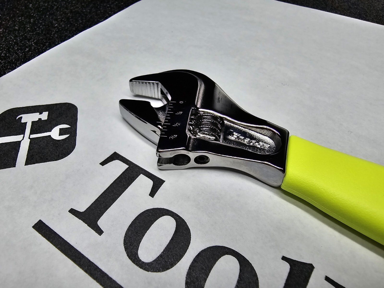 Snap-on Tools NEW HI VIS YELLOW 6″ Flank Drive PLUS Adjustable Wrench FADH6CHV