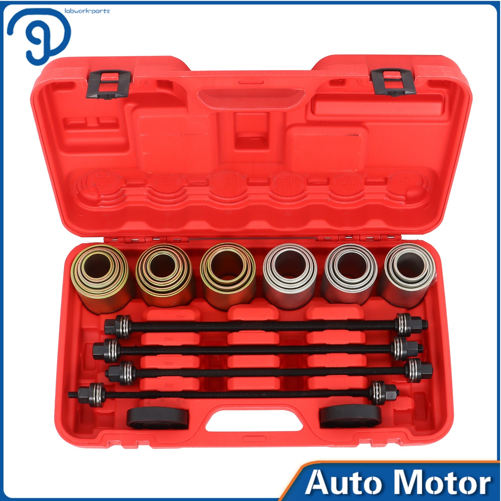 26Pcs Universal Press Pull Sleeve Kit Bearing Bushing Removal Installation Tool