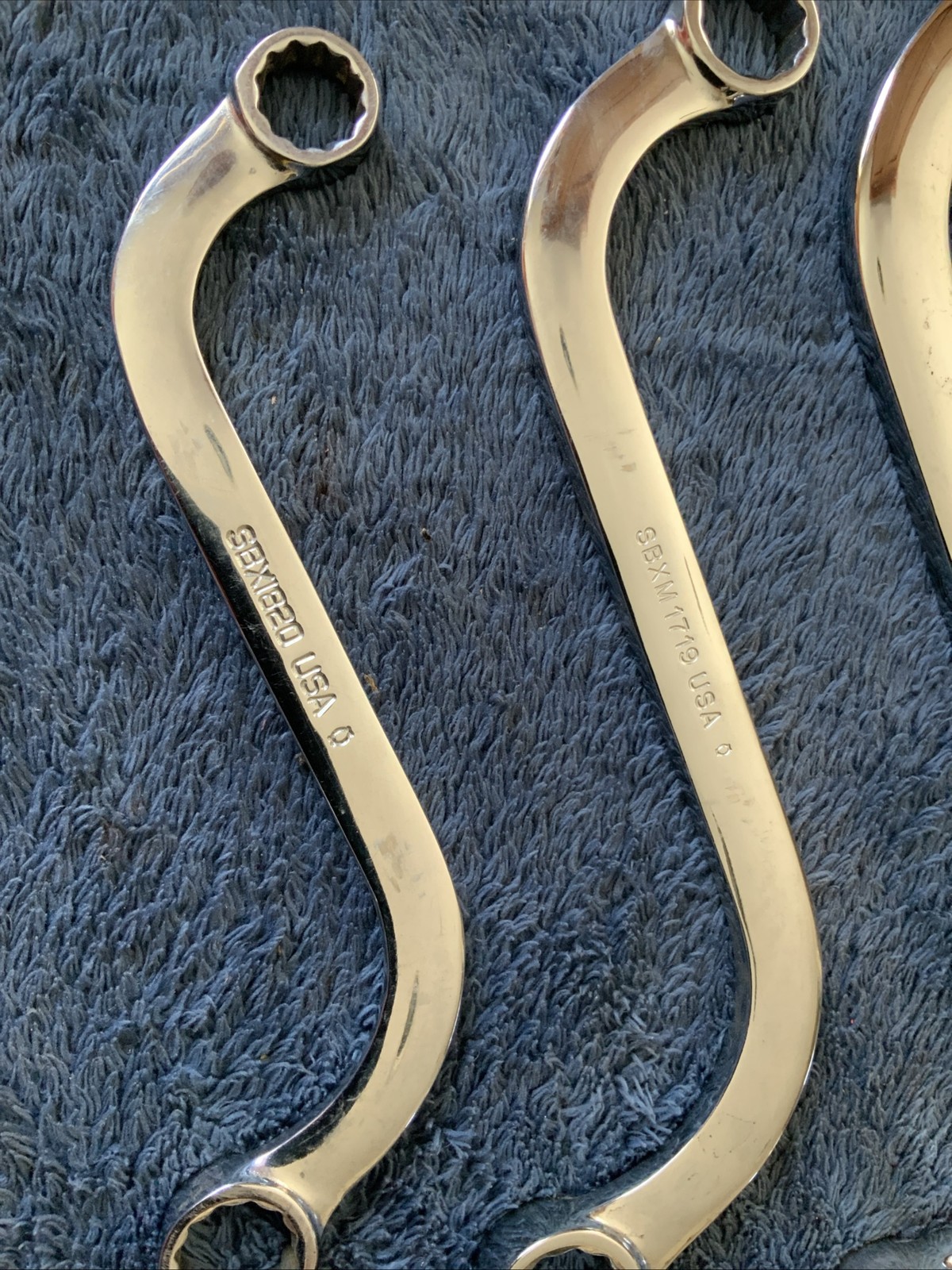 Snap On 3pc S Shaped Wrenches….1 Metric, 2 Are Sae…..see Pics For Sizes…..