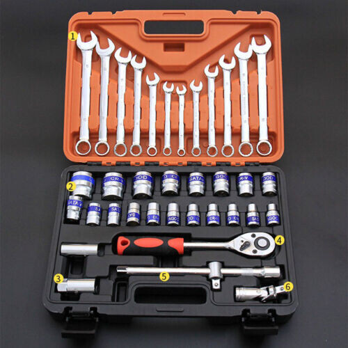 37Pcs METRIC Car Socket Torx Ratchet Wrench Combination Sleeve Repair Tool kit