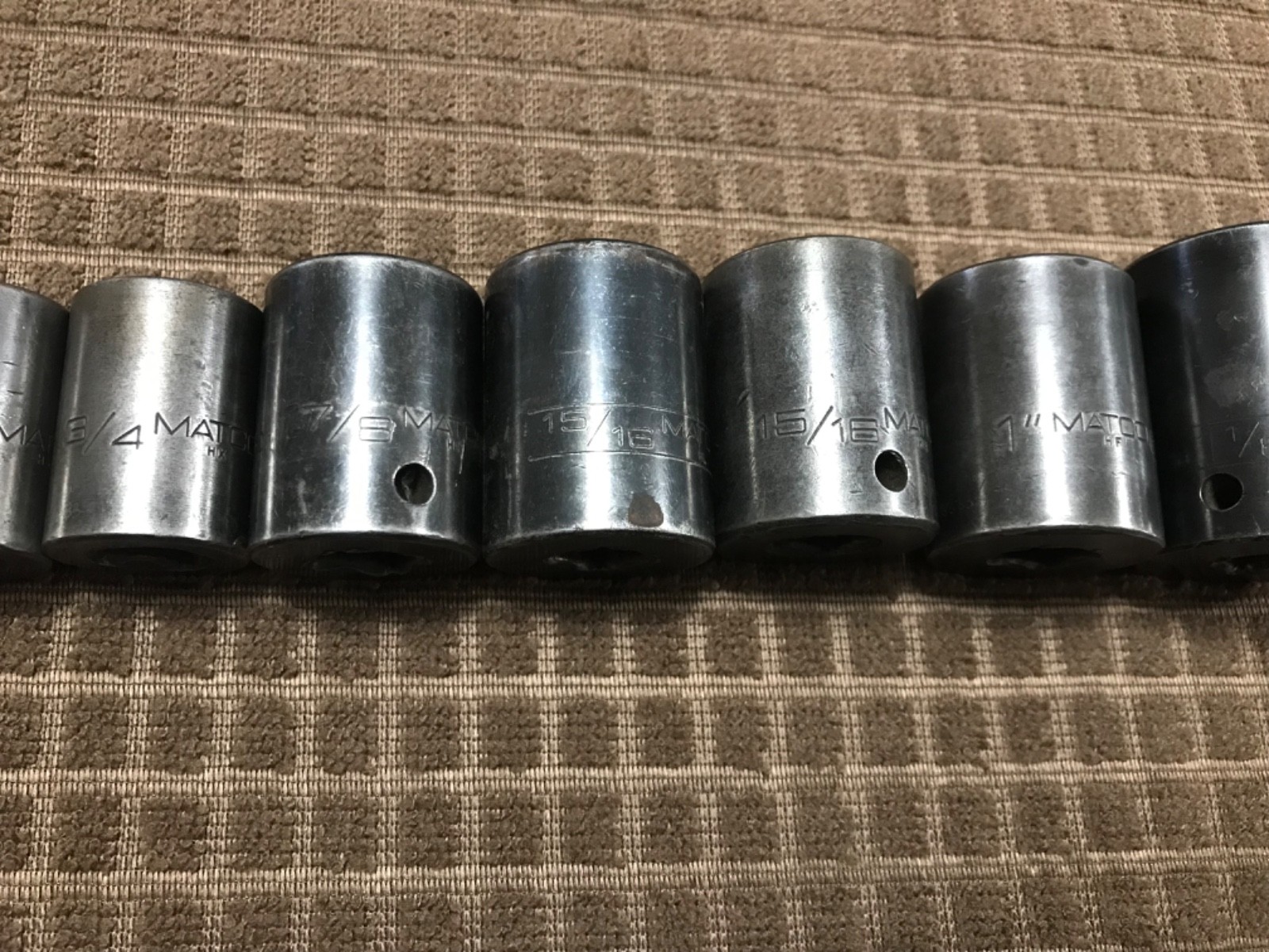 8 Pc Matco Tools Professional 1/2″ Dr 6 Pt Impact 9/16 – 1-1/8″ Socket CP Series