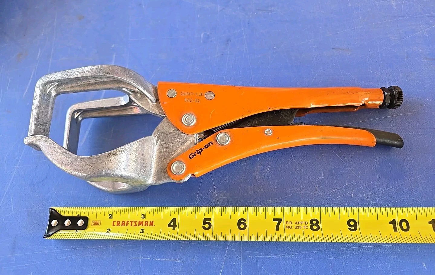 1 PRE-OWNED GRIP-ON #145-12 U-SHAPE LOCKING PLIERS EXCELLENT WORKING CONDITION