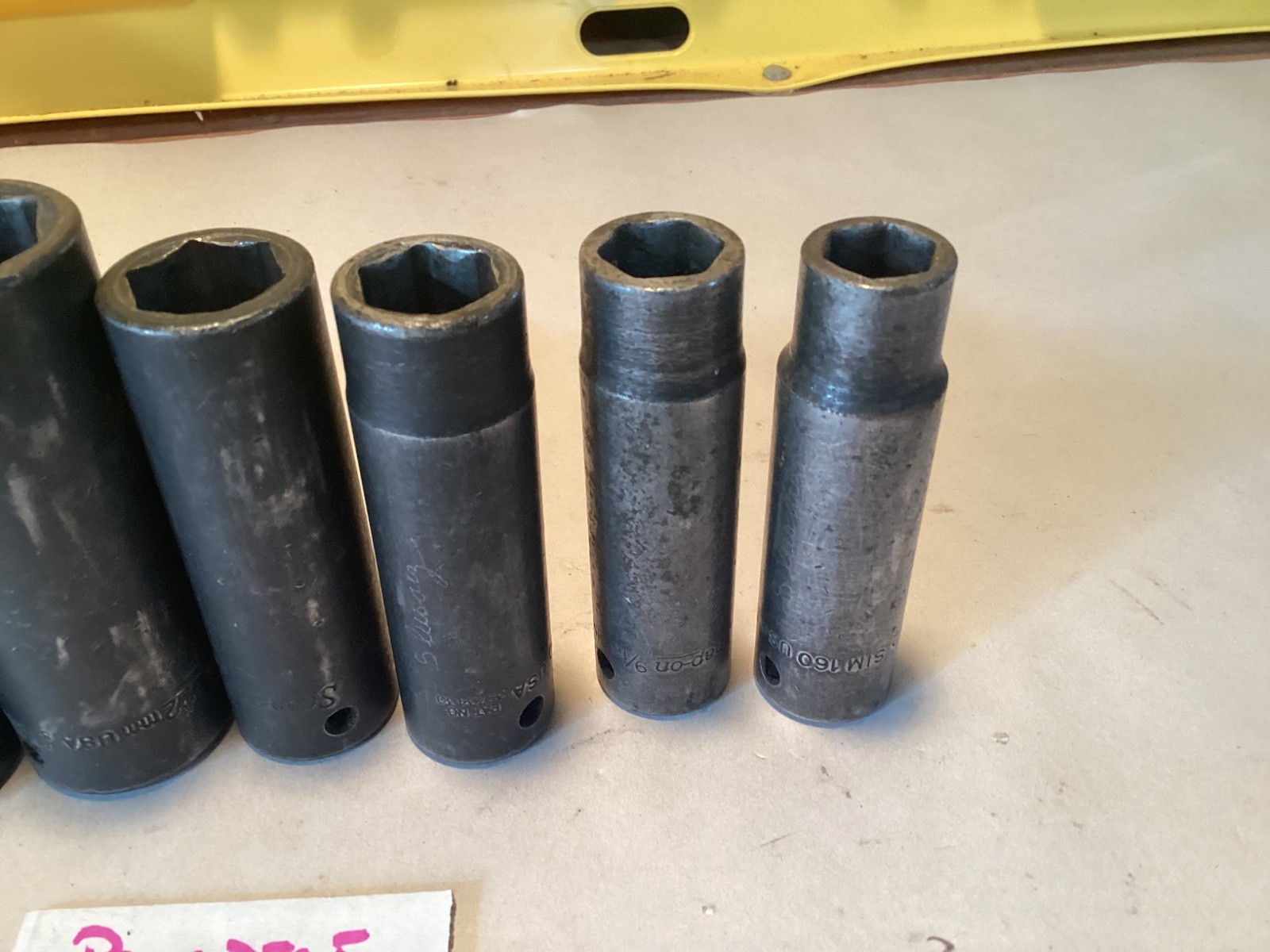 Snap-On deep impact sockets 1/2” 6 point 1” 15/16 7/8 1/2 9/16 5/8 11/16 1/2