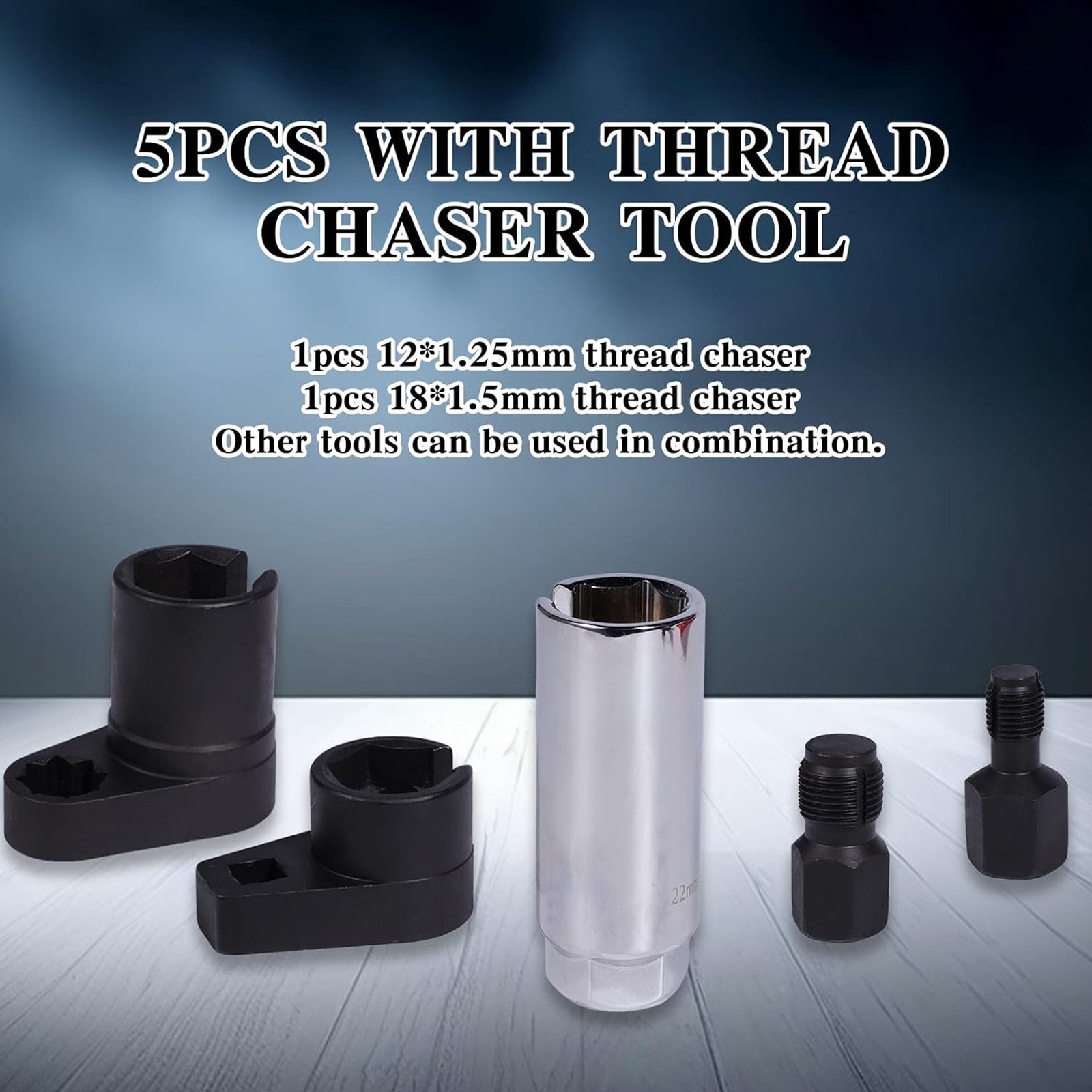 Auto Oxygen Sensor Socket Wrench Set Home Oxygen Sensor Thread Finishing Tool