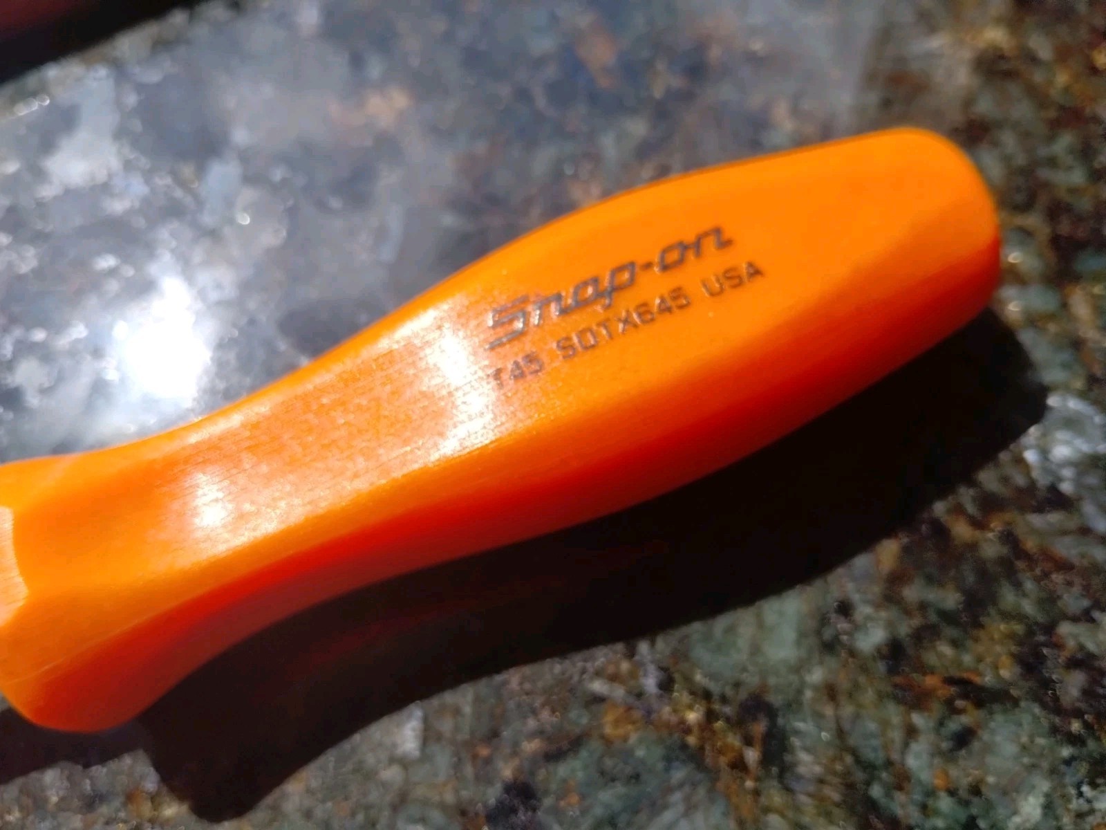 Snap On Tools USA RARE T45 TORX Hard Handle Orange Screwdriver SDTX645 USA.
