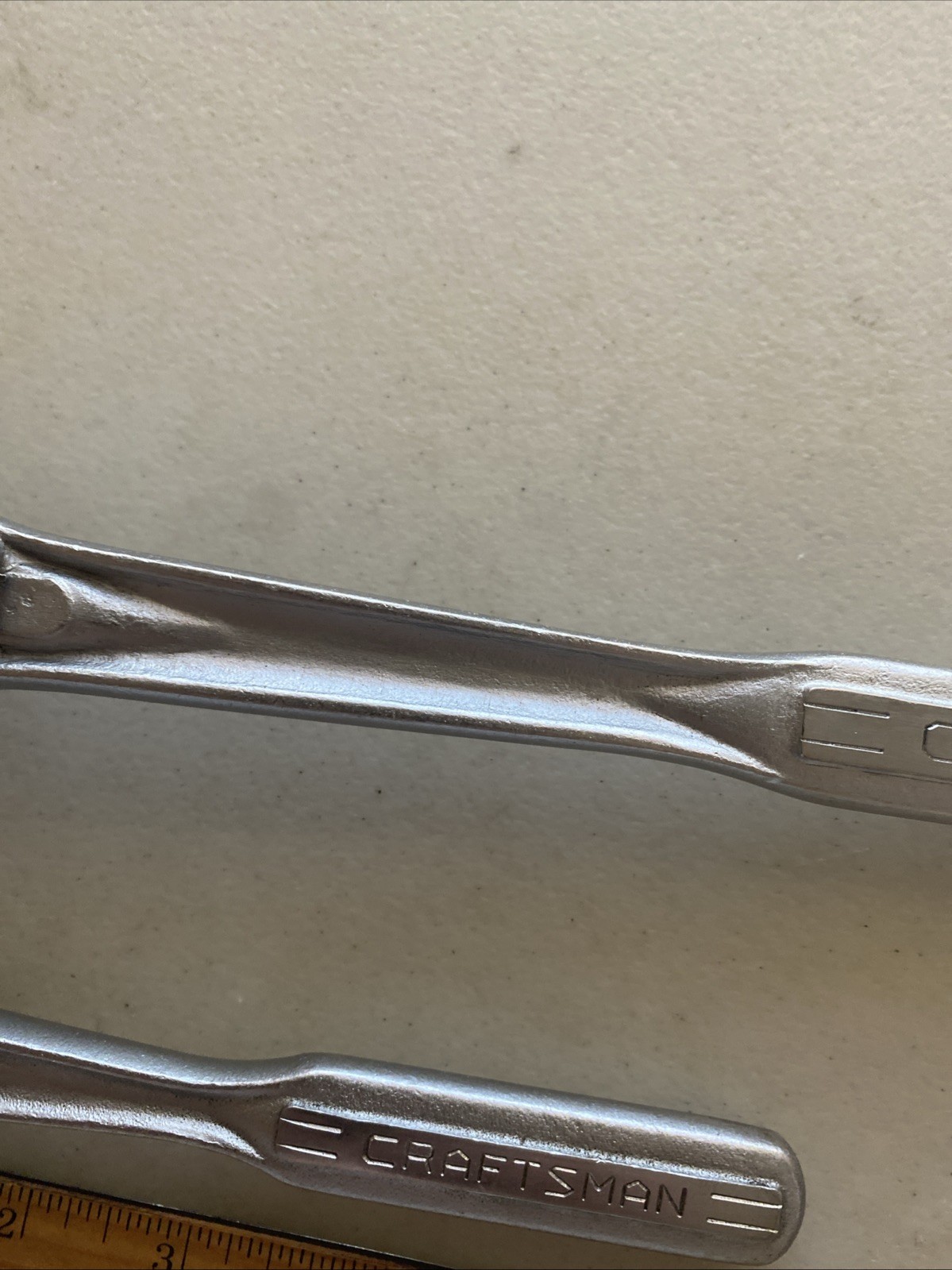 2pc.Vintage Craftsman 1/2” & 3/8” Flying ‘V’ =V= Ratchets USA Clean Some Marks