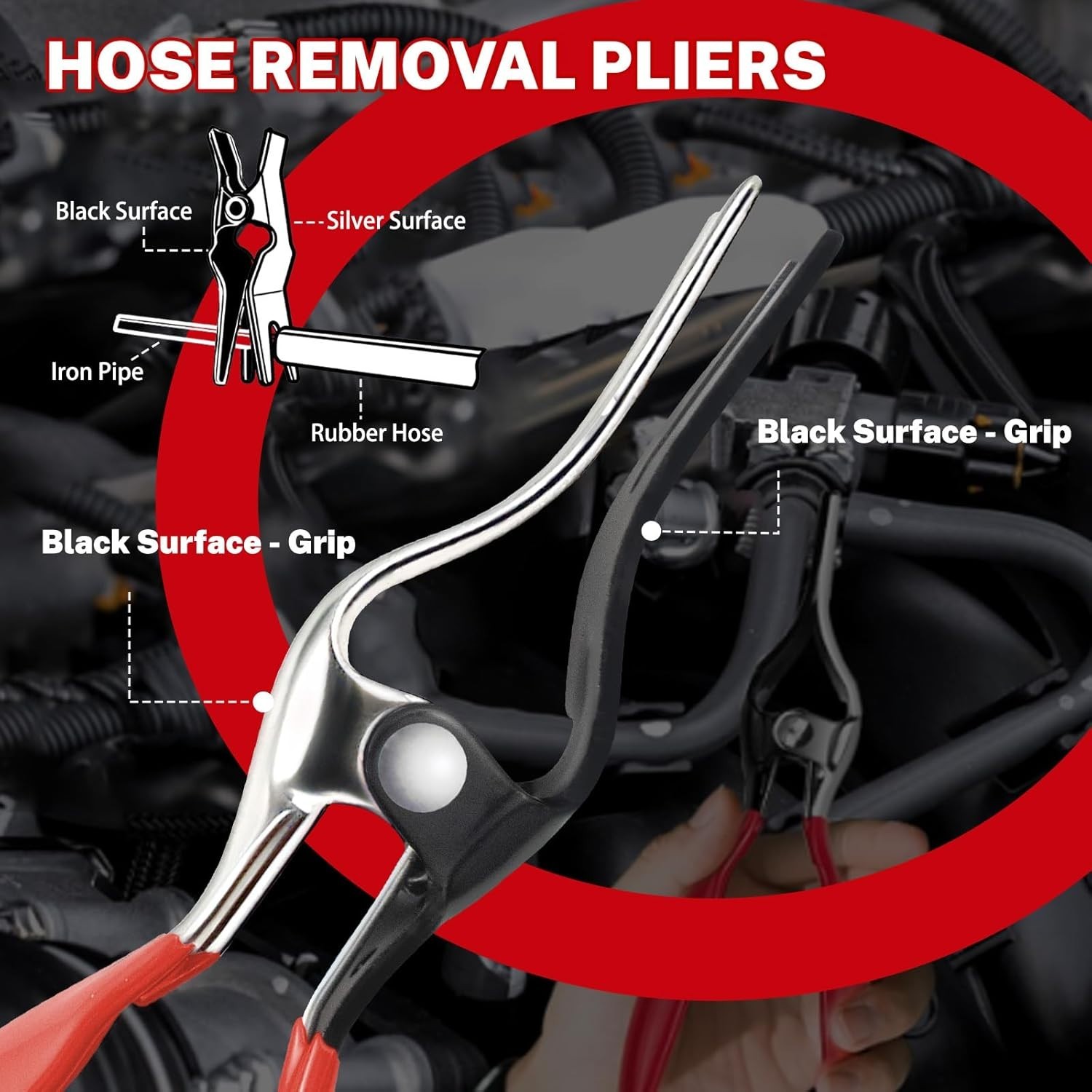 9-Piece High-Carbon Steel Automotive Disconnect Pliers Kit for Efficient Repairs