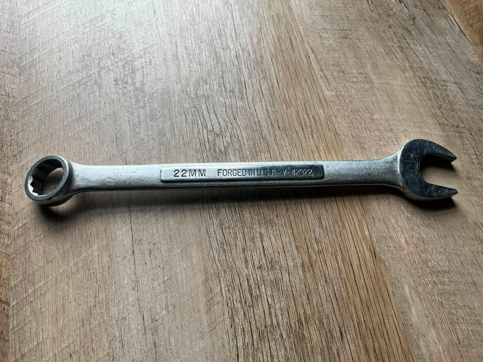 Vintage Craftsman Tools -V- 22MM Metric Combination Wrench, 42922, Made in USA
