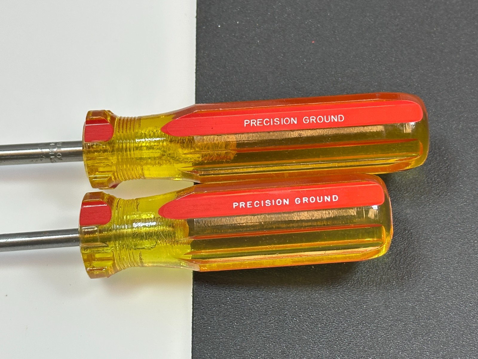 Rosco Tools USA (NOS) 2pc Clutch Head Driver Screwdriver Set Pair, Hard Handle