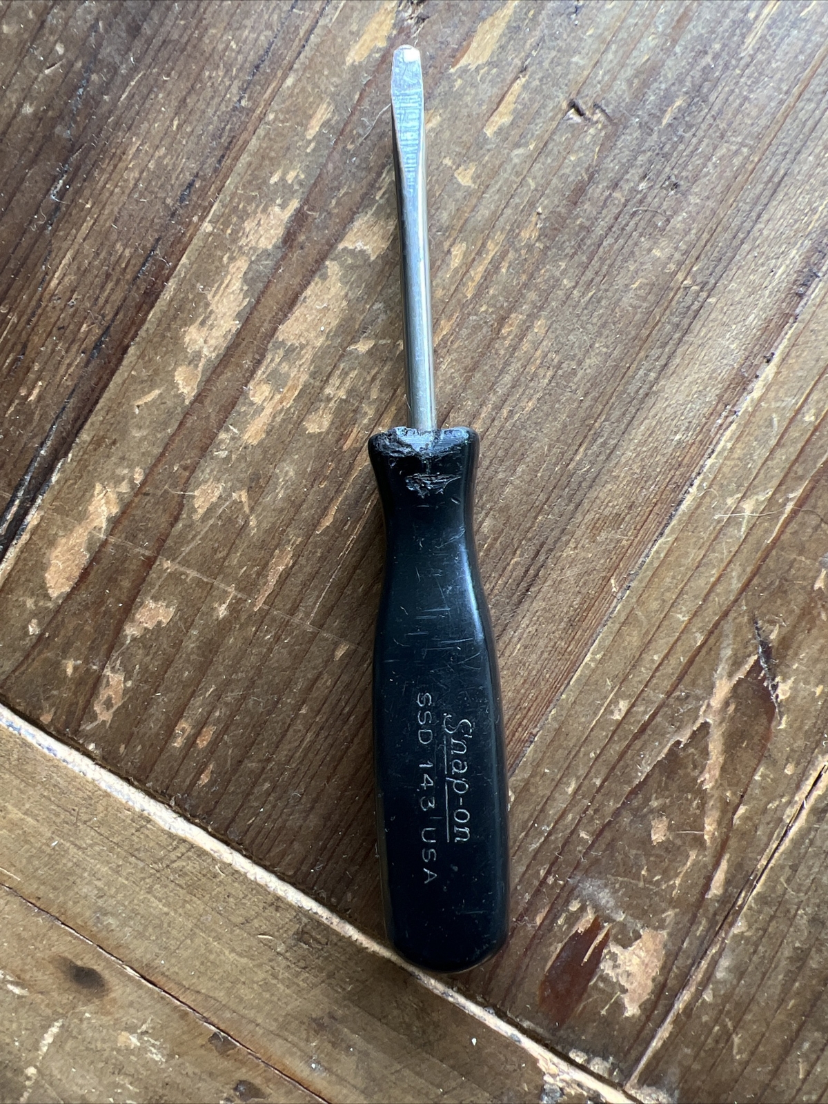 Snap On Tools SSD143 Flat Tip Slotted Screwdriver 5.75″ Black Hard Handle
