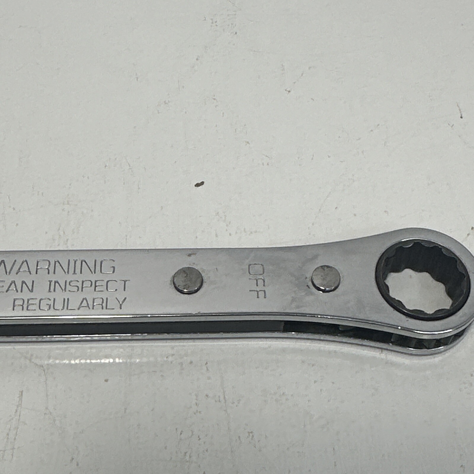 Snap On R1618A 9/16″ x 1/2″ 0° Offset Ratcheting Box Wrench 1991 Date Code EUC