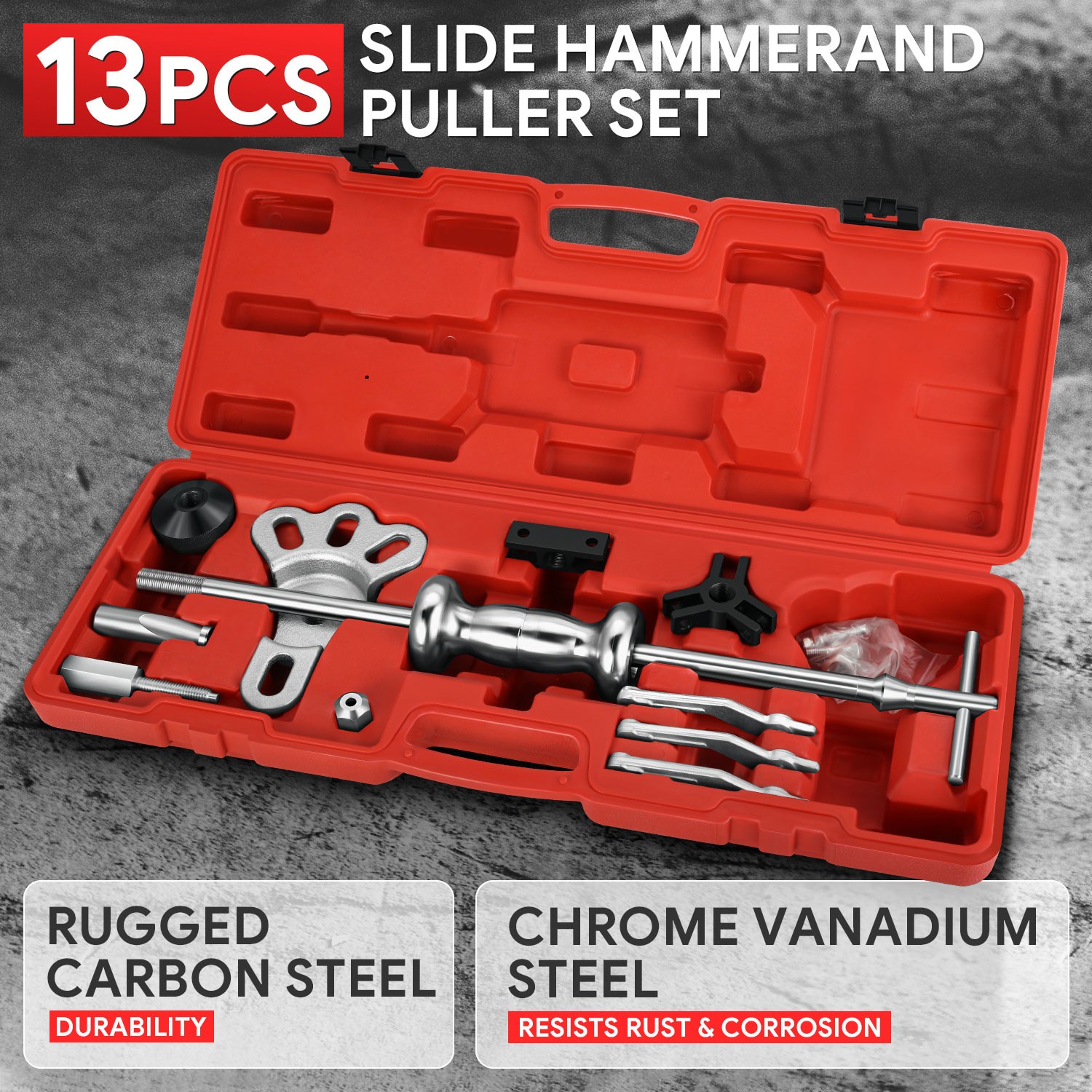 Dent Puller w/ Slide Hammer Removal Tool Kit Set for Auto Body Repair 13Pcs
