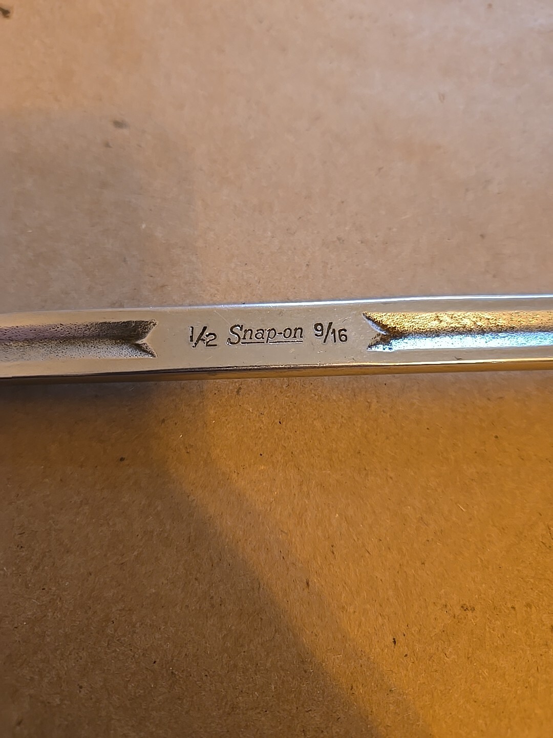 Snap On 1/2″-9/16″ Chrome Flare Nut End Wrench Read Ad RXV-1618-S