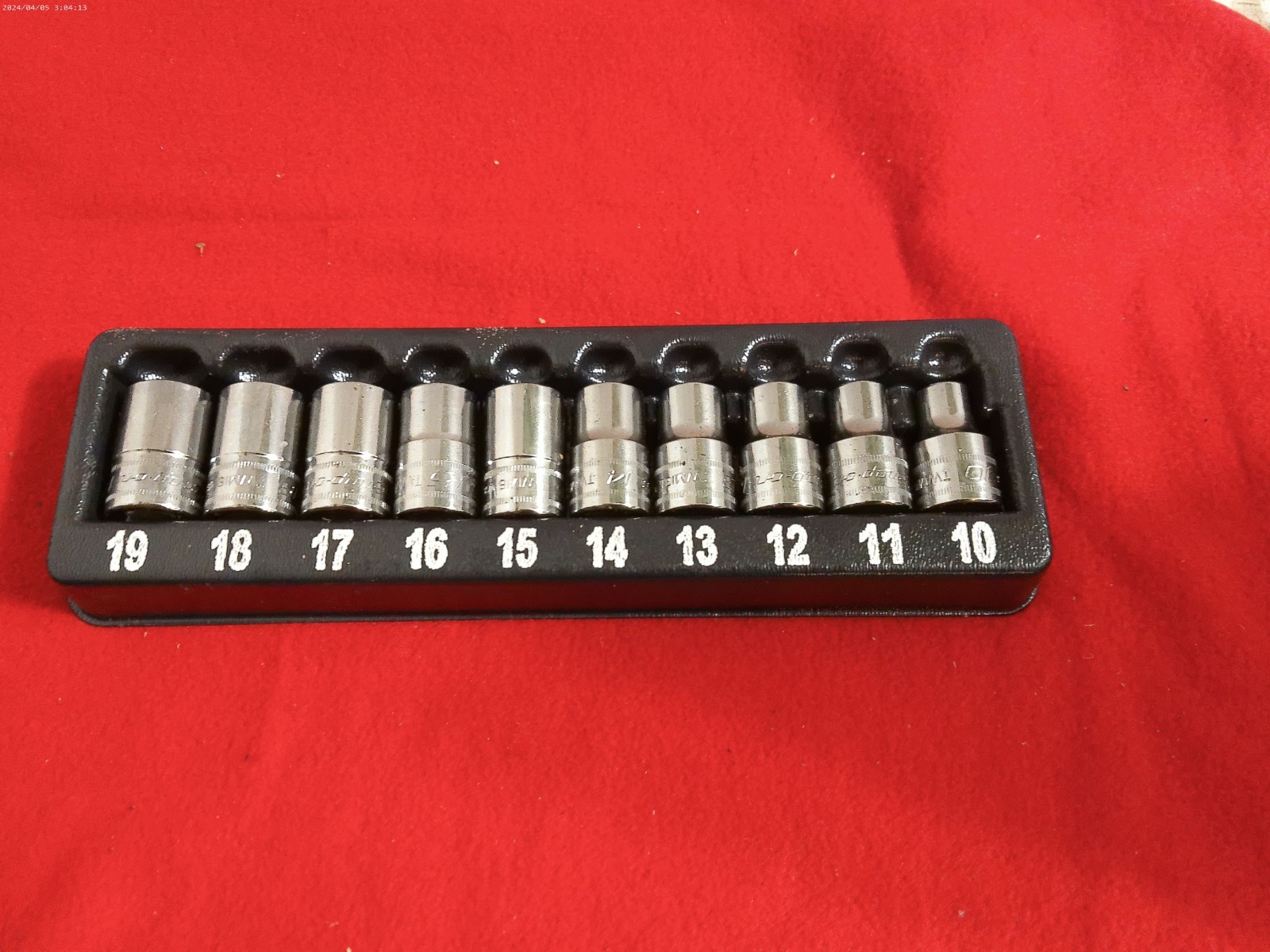 Snap on 10pc 1/2″ Drive 6 Point Metric 10mm – 19mm Shallow Chrome Socket Set new