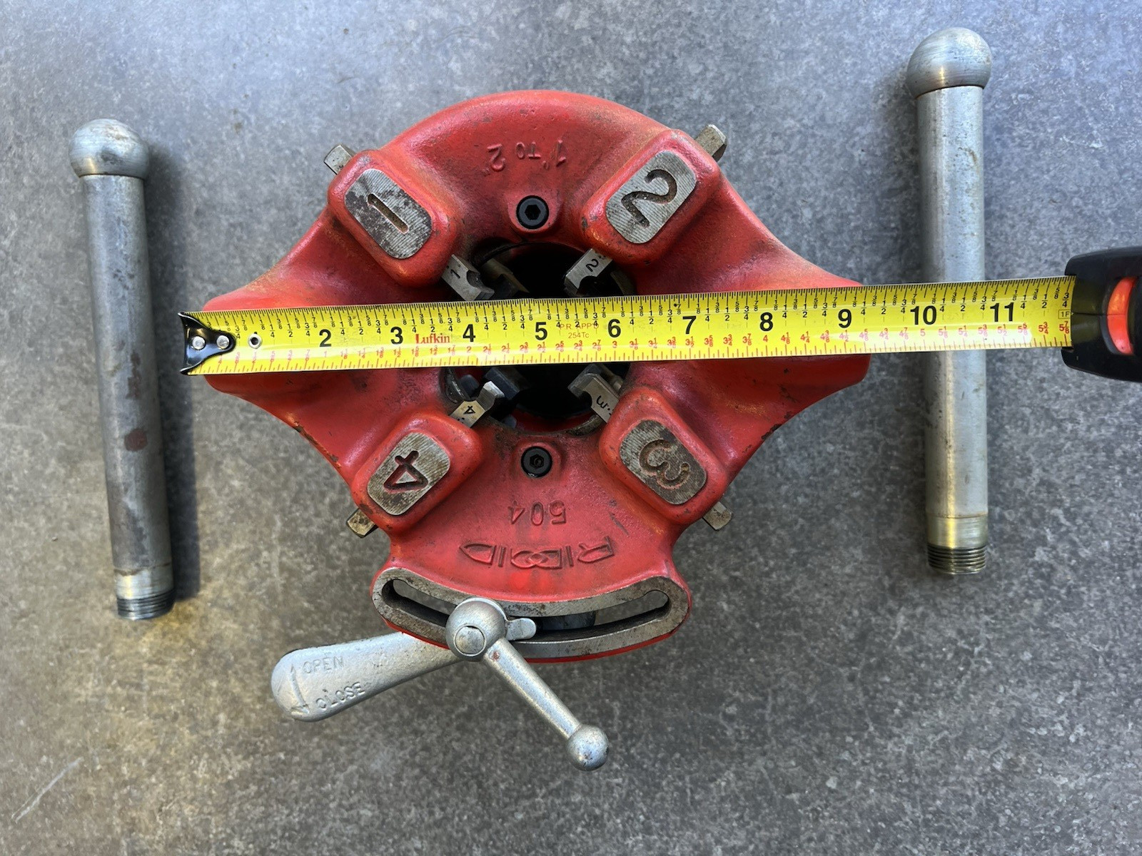 RIDGID 504 Quick Opening 1″ – 2″ NPT Manual Pipe Threading Threader Die Tool USA