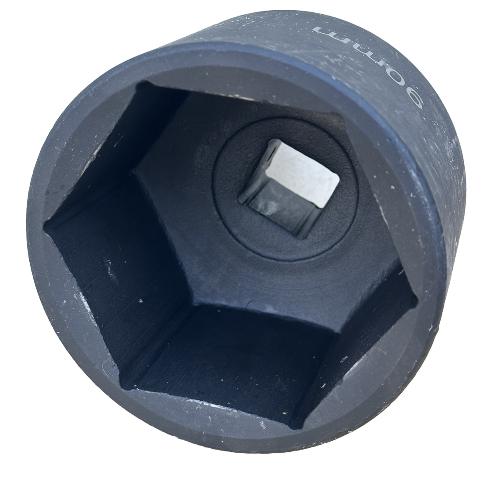 1” Drive 90mm Shallow Jumbo Impact Socket 6pt Cr-Mo Machinery Lug Nuts Removal