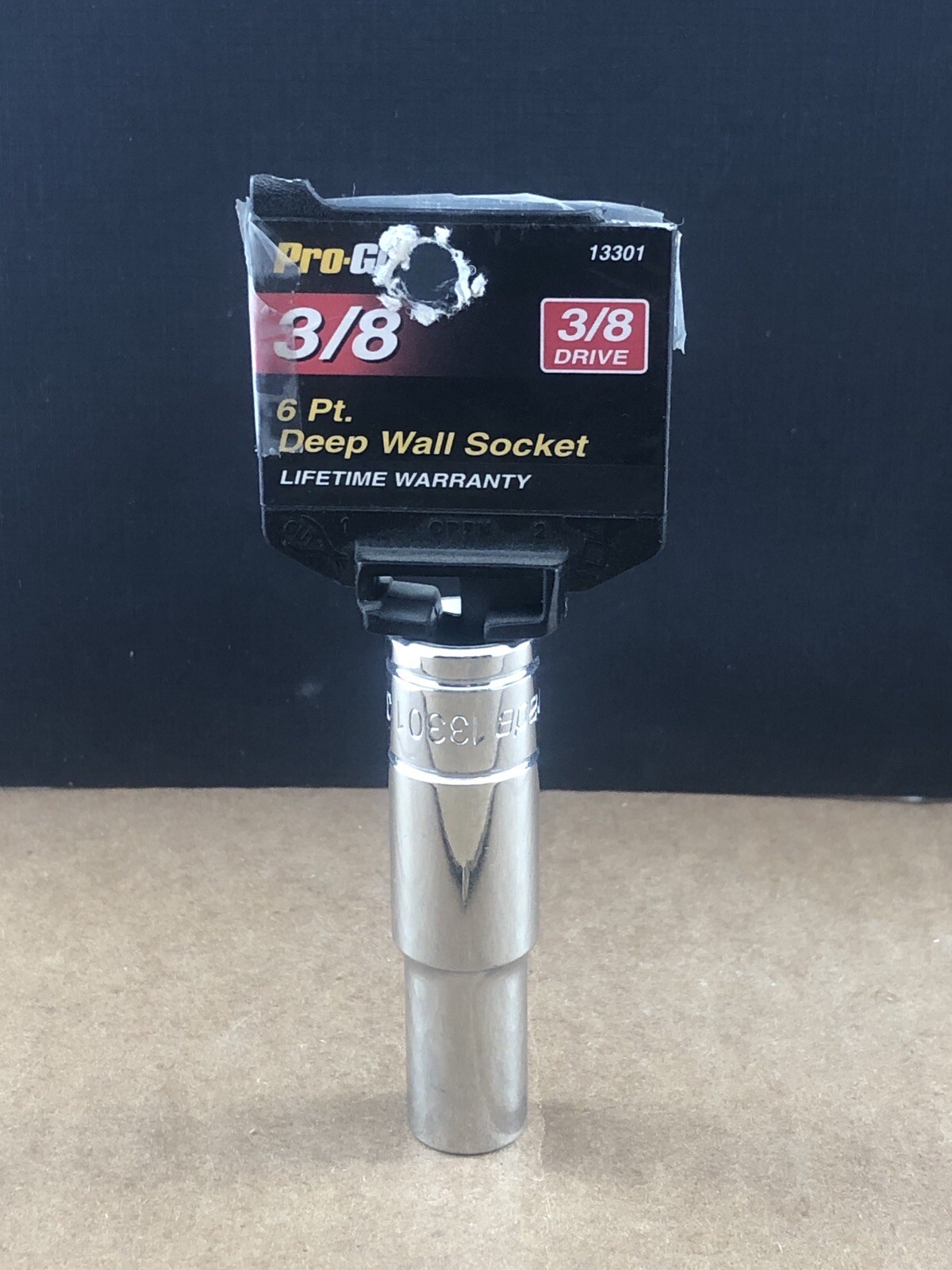 Pro Grade 3/8” Deep Wall Socket, 3/8” Drive, 6 Pt, 13301 COMB SHIP $1 PER MULT