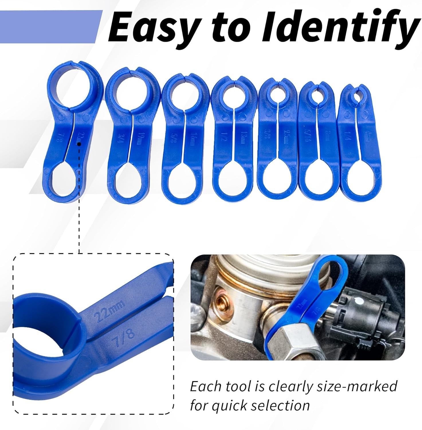 7Pcs Fuel Line Disconnect Tool Set – Versatile for Ford, GM, Chrysler, Mazda