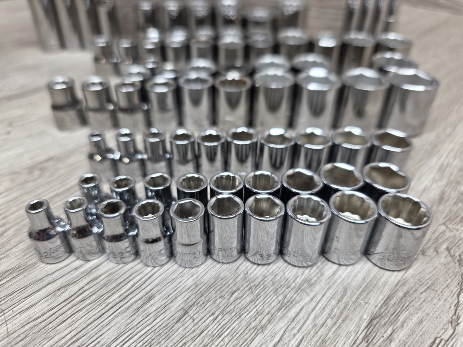 Craftsman USA Mixed Lot of 77 Sockets Various Sizes Automotive Tools Socket