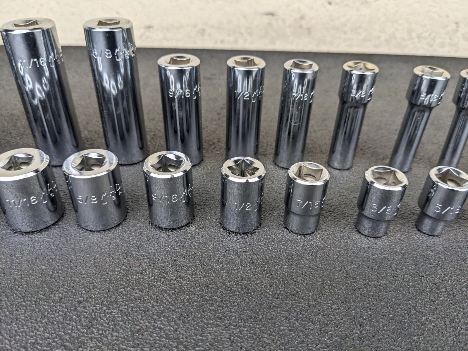 #bn926 Mac Tools SAE Metric Deluxe 3/8″ Drive General Service Set Socket Case